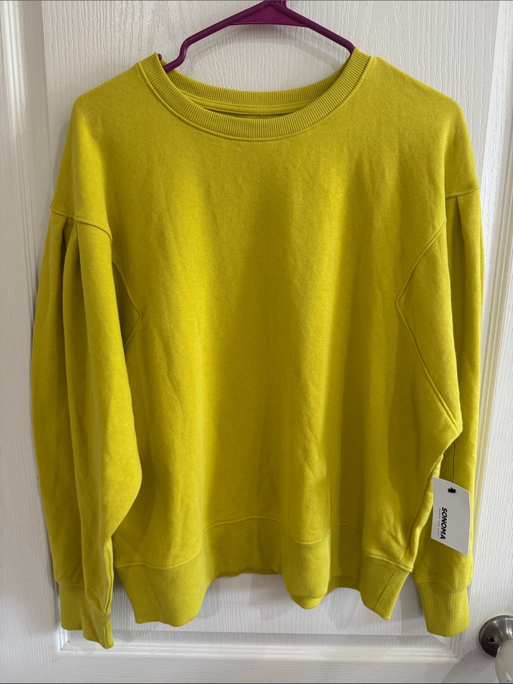 Sonoma Bright Lime Crewneck Sweater